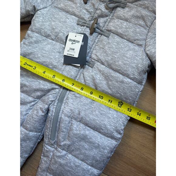 Oshkosh B'gosh Pram Suit With Flip Booties Snowsuit Coat 3-6 Months NWT Winter - Picture 8 of 8